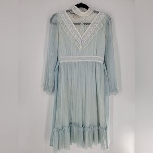 Gunne Sax Dress Prairie Maxi Fairytale Bohemian Vintage 1970s